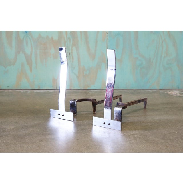 1970s Chrome and Lucite Fireplace Tools Complete Set by Alessandro Albrizzi For Sale - Image 14 of 14