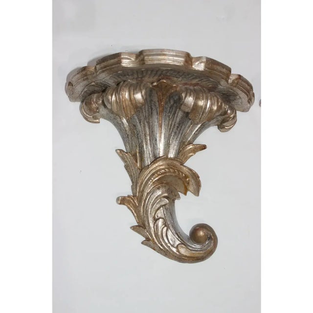 Louis XV Brackets Silver Leaf 1970s- A Pair For Sale - Image 12 of 14