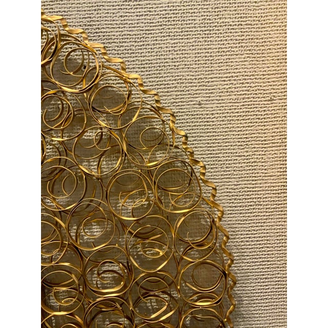 Modern Global Views Modern Gold Curly Wall Mirror For Sale - Image 3 of 6