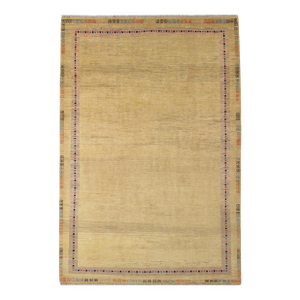 Vintage Hand-Knotted Persian Gabbeh Rug 6'9" X 9'7"