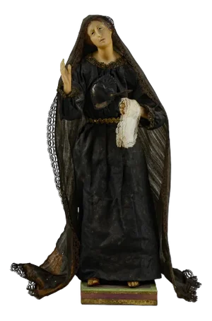 Votive Wax Sculpture of Our Lady of Sorrows