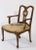 Italian 18th Century Walnut Italian Open Back Armchair For Sale - Image 3 of 13