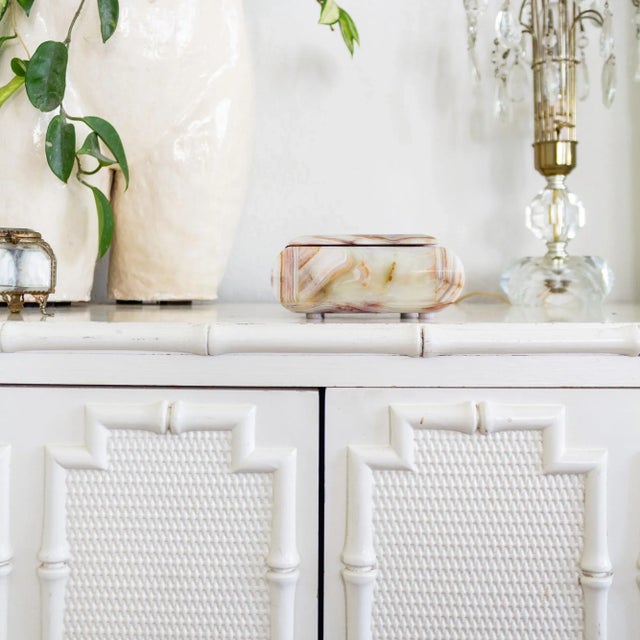 Gemstone Pink Onyx Lidded Catchall Jewelry Box For Sale - Image 7 of 18