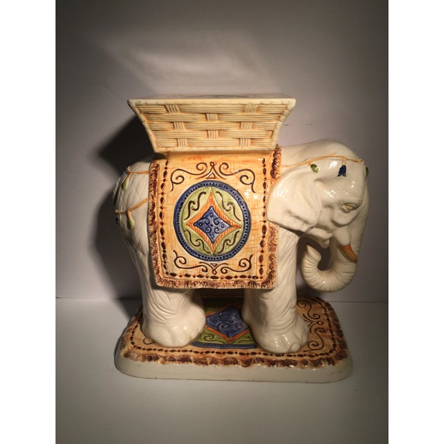 1970s Ceramic Elephant Side Table For Sale In Boston - Image 6 of 10