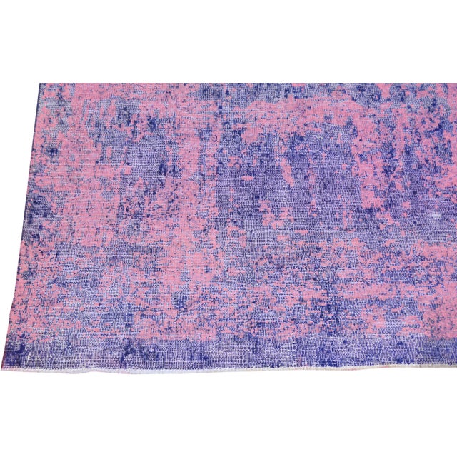Vintage Hand Knotted Organic Wool Fine Weave Rug,9'8"x13' For Sale - Image 4 of 7