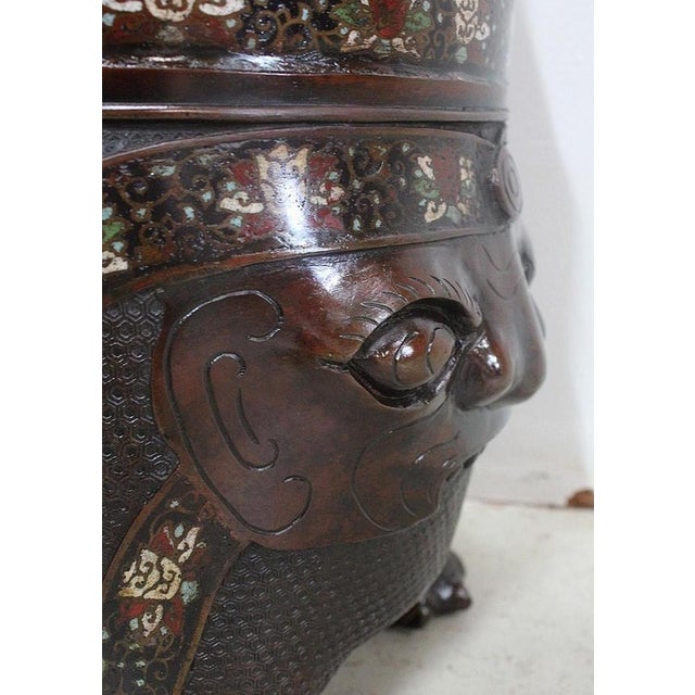 Chinese Copper Cloisonné Vase, Late 19th Century For Sale - Image 17 of 18