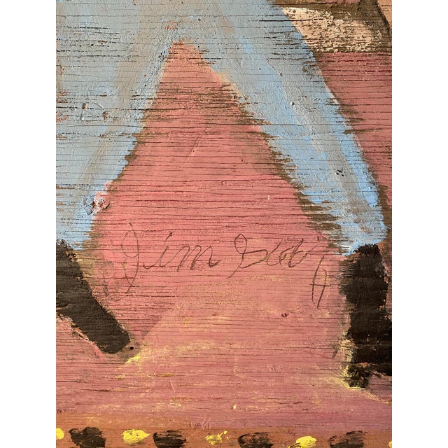 1980s Folk Art Self-Portrait Mixed-Media Painting by Jimmy Lee Sudduth, Framed For Sale - Image 10 of 13