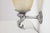 French Tulip and Fish Wall Sconce in Chrome and Peach Marbled Glass, 1940s For Sale - Image 3 of 11