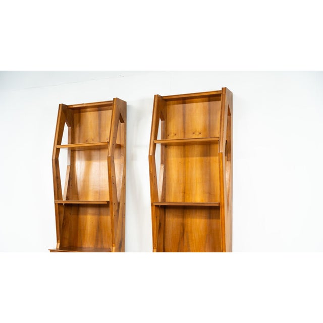 Mid-Century Italian Wall Units in Walnut, 1970s, Set of 2 For Sale - Image 18 of 18