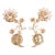 1970s Pair of Ernst Palme Brass Crystal Flower Sconces Wall Lights by Palwa Germany For Sale