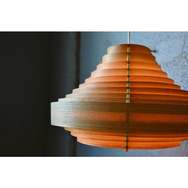 Vintage Scandinavian Pendant Light with Pine Slats by Hans-Agne Jakobsson, 1960s For Sale - Image 9 of 14