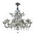 Venetian Romantic Floral Transparent and White Murano Glass Chandelier For Sale