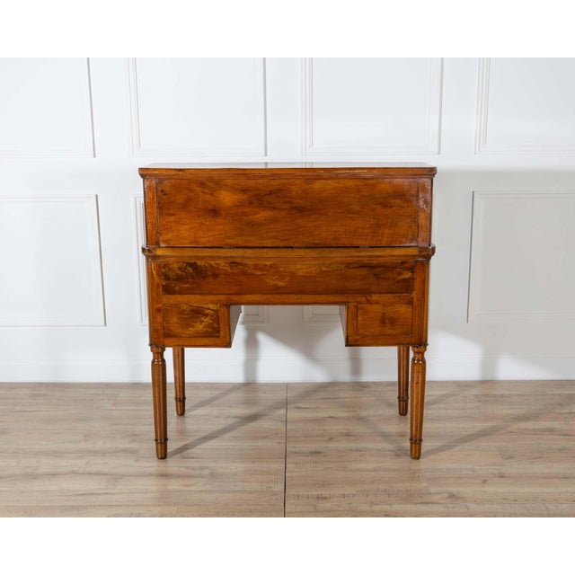 Italian 19th-Century Italian Charles X Walnut Cylinder Desk For Sale - Image 3 of 12