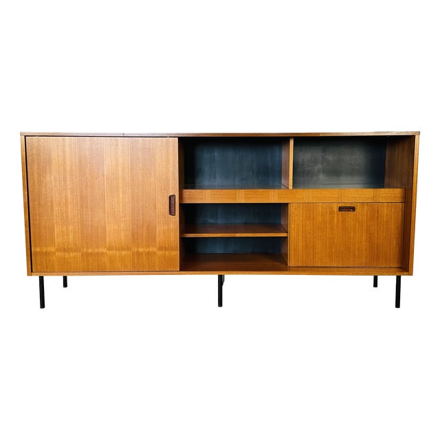 Tall Scandinavian Teak Sideboard, 1960s For Sale