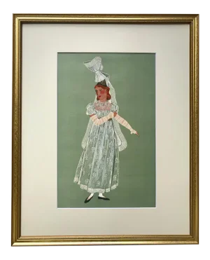 Vintage French Regional Costume Print 1929 Woman of Normandy