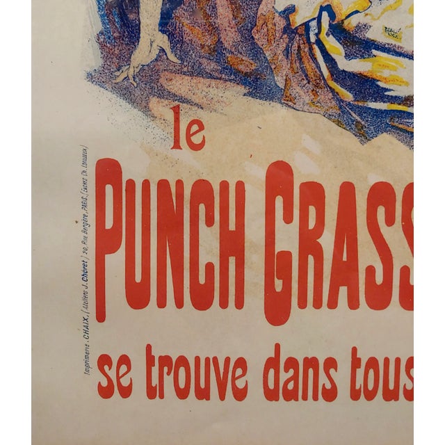 Jules Cheret -Le Punch Grassot - Original 1895 French Liquor Lithograph For Sale In Los Angeles - Image 6 of 10