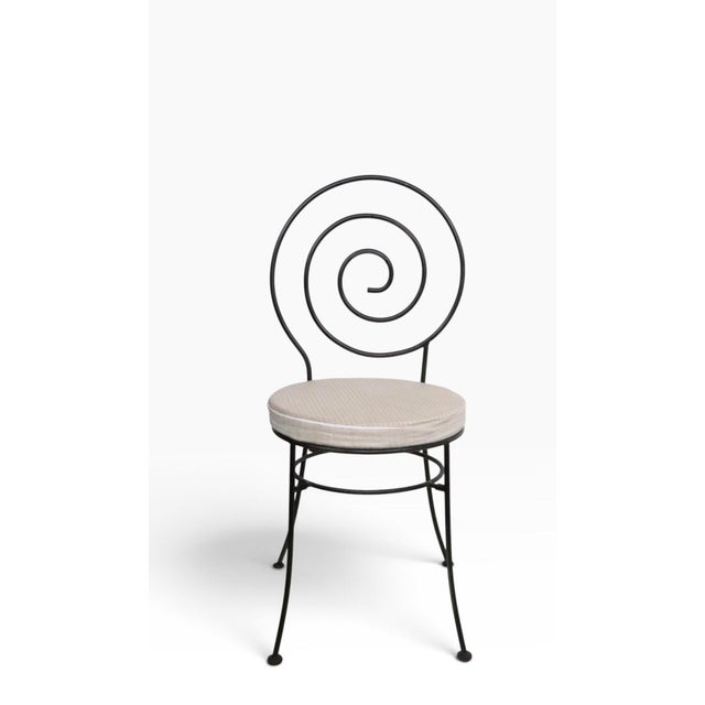 Mid-Century Modern Late 20th Century 3 Pc. Wrought Iron Garden Patio Poolside Cafe Bistro Set For Sale - Image 3 of 15