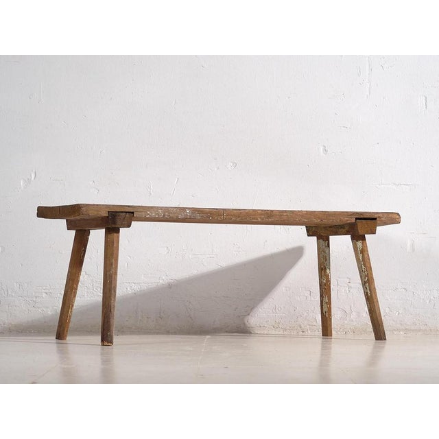 Small antique bench (c.1920) Dimensions: Width: 112 cm Depth: 30 cm Height: 40 cm Style: Rustic Materials and techniques:...