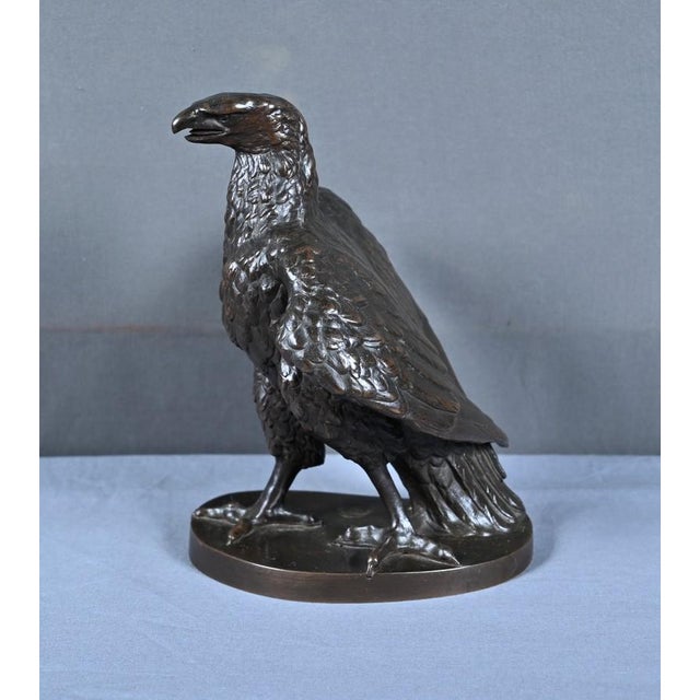 Traditional After T. Gechter, The Watchful Eagle, Late 19th Century, Bronze For Sale - Image 3 of 15