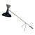 Mid 20th Century Modern Stilnovo Adjustable Black/White Brass Table Lamp For Sale