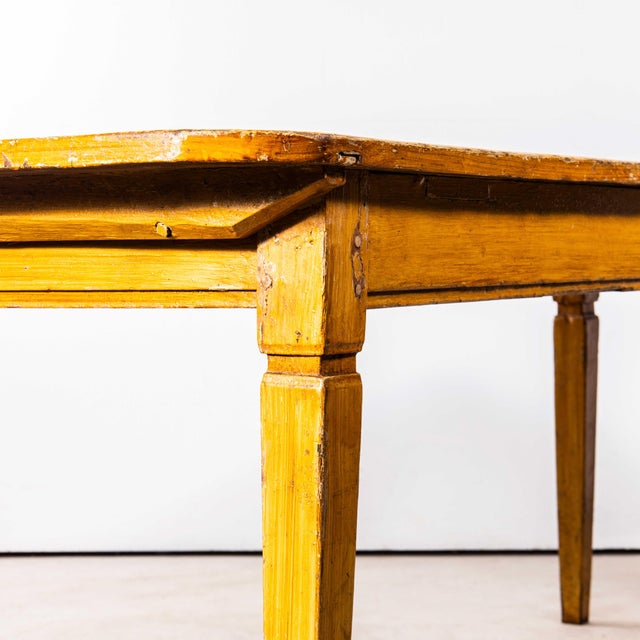 1920s Vintage French Dining Table in Faux Wood, 1920s For Sale - Image 5 of 9