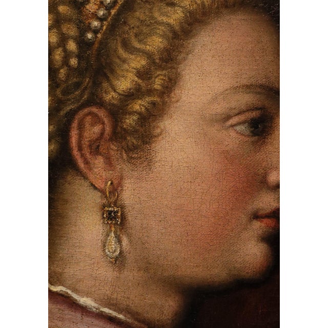 Follower of Tiziano Vecellio, Salomé, 1620, Oil on Canvas For Sale - Image 12 of 15