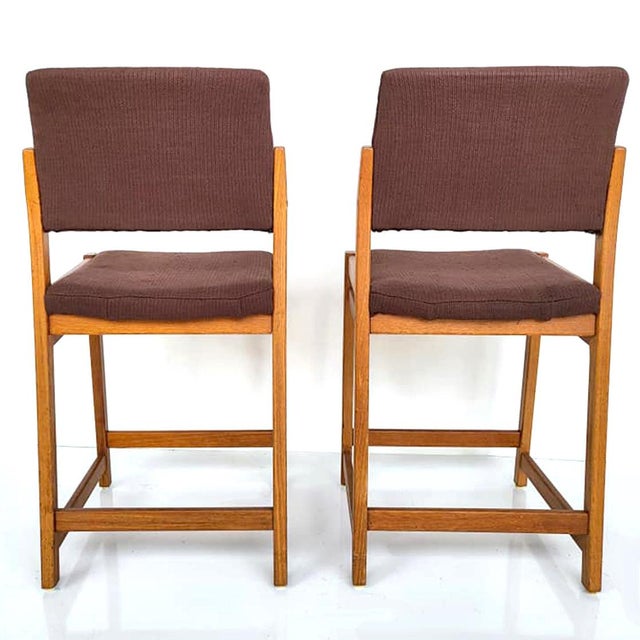 Svegards Markaryd Mid 20th Century Swedish Teak Counter Stools Designed by Svegards Markaryd, Set of 2 For Sale - Image 4 of 11