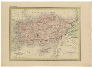 Antique Map of Asia Minor by Malte-Brun, 1847