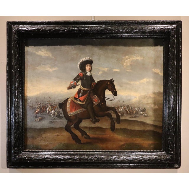 Equestrian portrait with a battle scene in the background circle of adam frans van der meulen (brussels 1632 – paris 1690)...