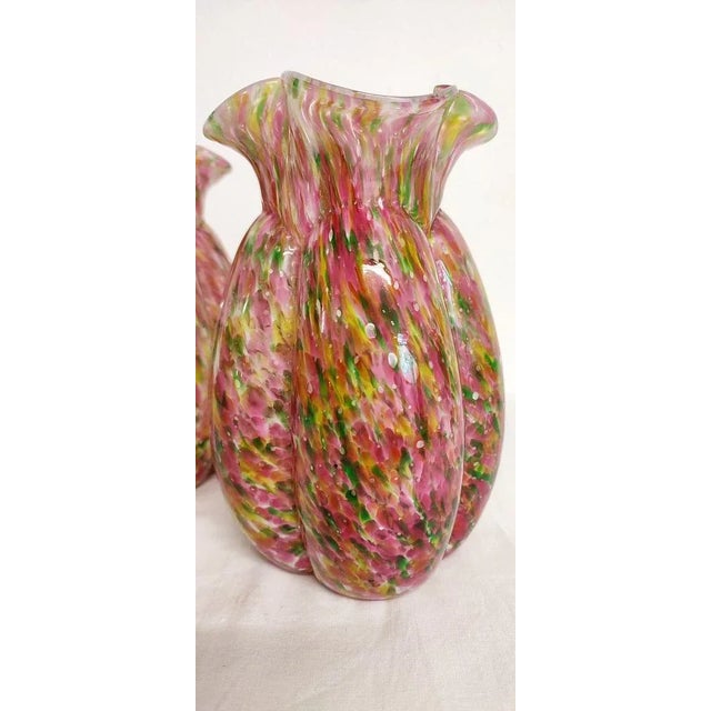 Gold Crystal Vases, Italy, 1940s, Set of 2 For Sale - Image 8 of 11