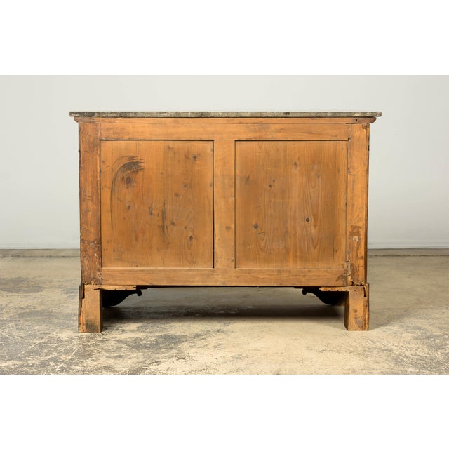 Mid-19th Century French Louis Philippe Walnut Commode With Gray Marble Top For Sale - Image 16 of 17