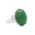 10.91 Carat Oval Jadeite Jade & Baguette Diamond Platinum Filigree Ring Size 6.5 For Sale - Image 4 of 7