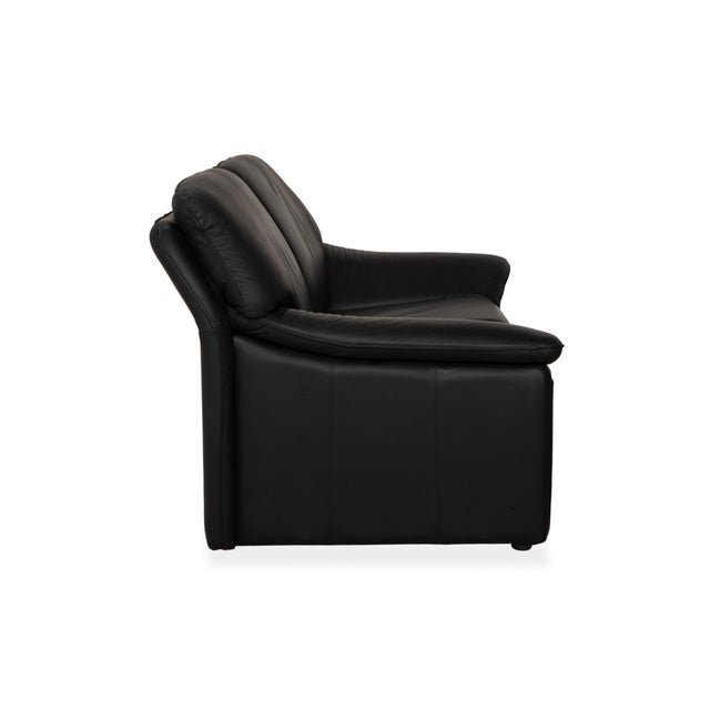 Black Atlanta 2-Seater Sofa in Black Leather from Lauuser For Sale - Image 8 of 11