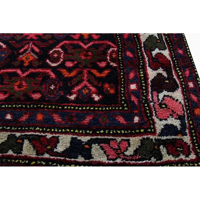 1950s Vintage Persian Hamedan Area Rug 3'6" X 16'5" For Sale - Image 4 of 12