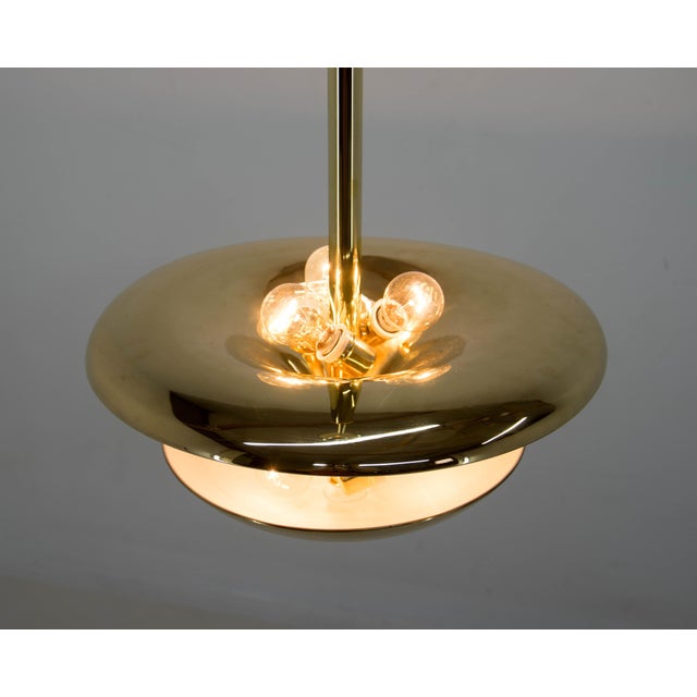Brass Bauhaus Chandelier attributed to Franta Anyz, 1920s For Sale - Image 9 of 15