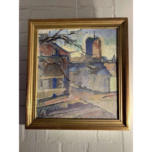 Scandinavian Oil on Canvas attributed to Ingegerd Beskow, 1940s For Sale - Image 11 of 11