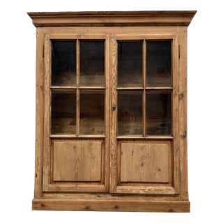 Antique Pine Display Cabinet, 1890s For Sale
