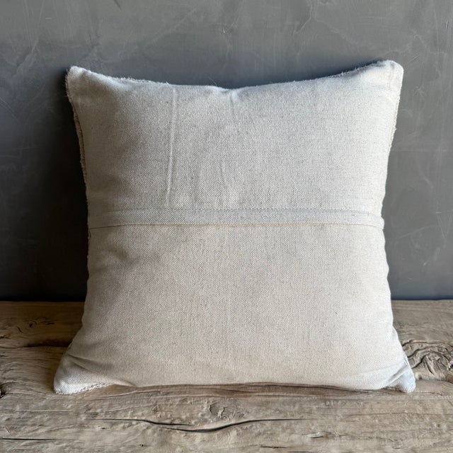 Textile Vintage Rug Pillow Cover With Stripes For Sale - Image 7 of 7