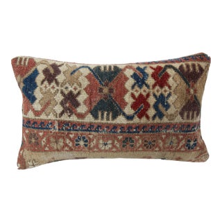 Antique Caucasian Handwoven Rug Pillow Case -12'' X 20'' For Sale