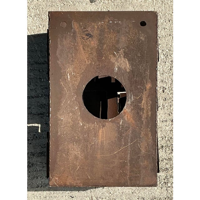 Late 20th Century Vintage Boho French Brutalist Wall Sconce For Sale - Image 5 of 7