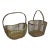 French Brass Woven Basket, Pair For Sale