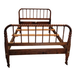 19th Century Jenny Lind Spindle Spool Full Double Bed For Sale