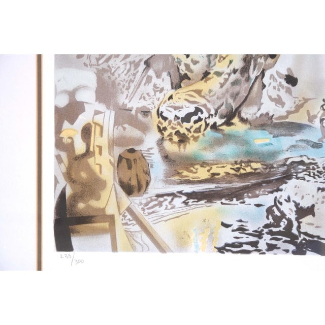 Yellow Salvador Dali Hallucinogenic Toreador Signed Modern Surreal Lithograph 235/300 For Sale - Image 8 of 10