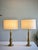 Stiffel Vintage Brass Neoclassical Hollywood Regency Baluster Table Lamps With Linen Drum Shades - a Pair For Sale - Image 4 of 12
