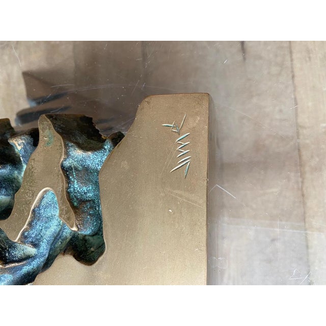 Large Coffee Table in Brass and Acrylic Glass, 1970s, Set of 2 For Sale - Image 4 of 18