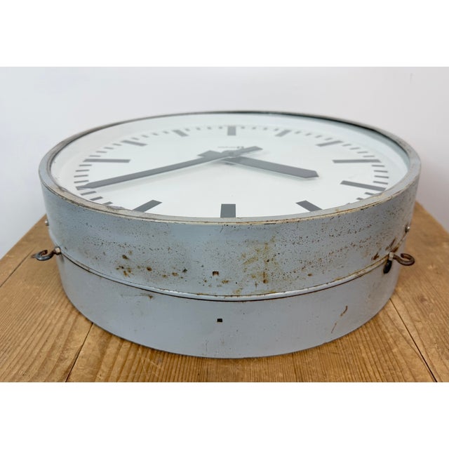 Large Industrial Double Sided Factory Clock from Simlex, 1960s For Sale - Image 16 of 18