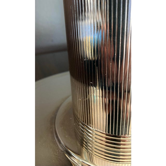 Chrome Visual Comfort Signature Collection Longacre Tall Table Lamp by Thomas O’Brien. For Sale - Image 8 of 12