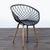 Made in Italy, the sleek molded plastic sculpts a woven crosshatch patterns on tapered solid ash wood legs. The...