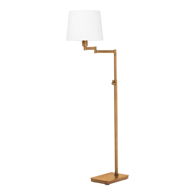 Regina Andrew Virtue Steel Floor Lamp, Natural Brass For Sale