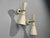 Mid-Century Modern 1960s Italian Modern, White Lacquered Metal, Brass, Wall Sconces, Italy - a Pair For Sale - Image 3 of 8